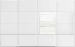 Goossens kledingkast finca combi glans mat glas wit hoogwaardig meubelplaat - 8244370-{merk}-finca-combi-sts-wit-schuifdeuren-02